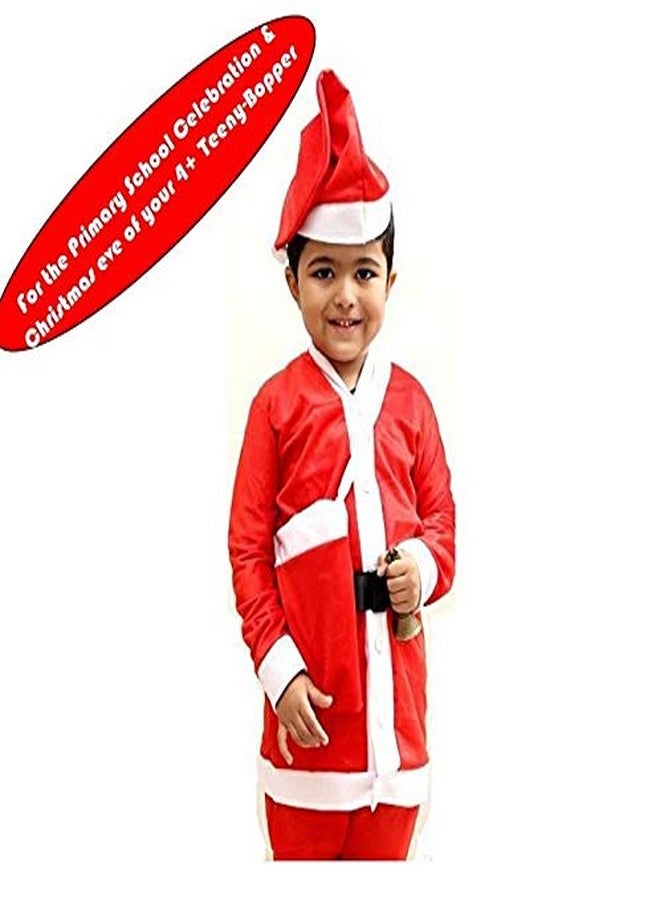 Osmosis Santa Claus Dress Costume for Baby Boys Girls Kids (6-7 Years) For Christmas/New Year - Image 1